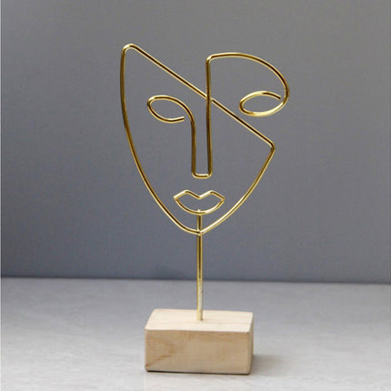 Abstract Metal Face Art-Golden.
