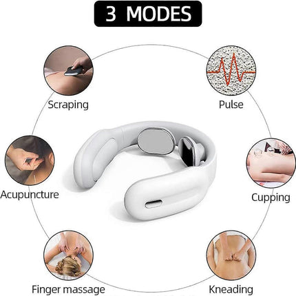 Intelligent Neck Massager with Heat Cordless 3 Modes 15 Levels Deep Relaxation Massage.