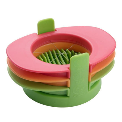 3 In 1 Stainless Steel Cutting Wires Hard Boiled Egg Slicer Cutter Kitchen Tool-Red Green Orange.