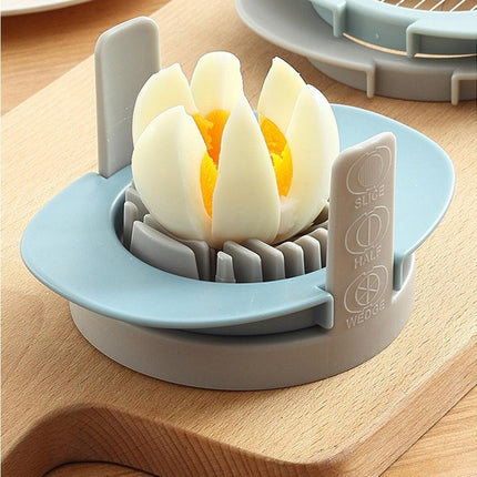 3 In 1 Stainless Steel Cutting Wires Hard Boiled Egg Slicer Cutter Kitchen Tool-Red Green Orange.