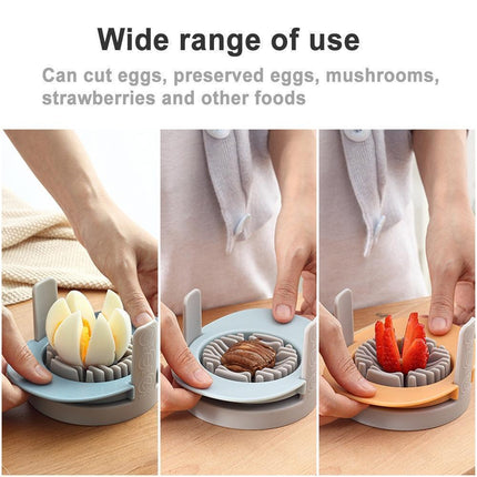 3 In 1 Stainless Steel Cutting Wires Hard Boiled Egg Slicer Cutter Kitchen Tool-Red Green Orange.
