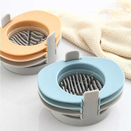 3 In 1 Stainless Steel Cutting Wires Hard Boiled Egg Slicer Cutter Kitchen Tool-Red Green Orange.