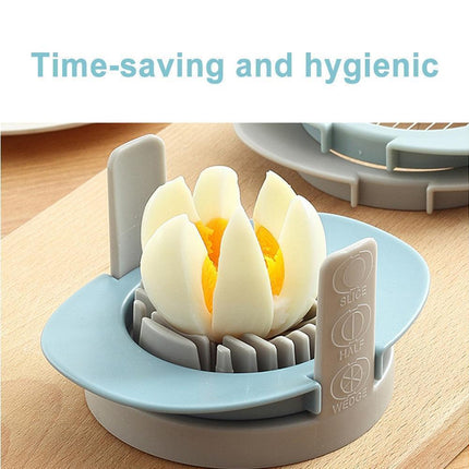 3 In 1 Stainless Steel Cutting Wires Hard Boiled Egg Slicer Cutter Kitchen Tool-Red Green Orange.