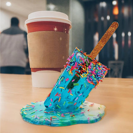 Melting Ice Resin Art Figurine-Blue.
