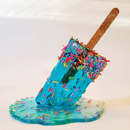 Melting Ice Resin Art Figurine-Blue.