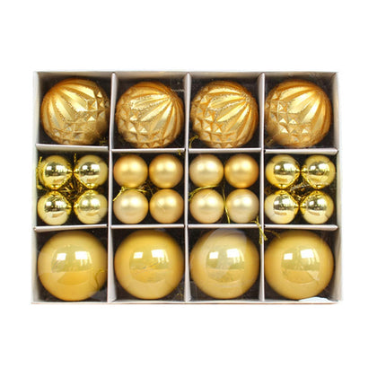 Xmas Balls Round Shape-Golden.