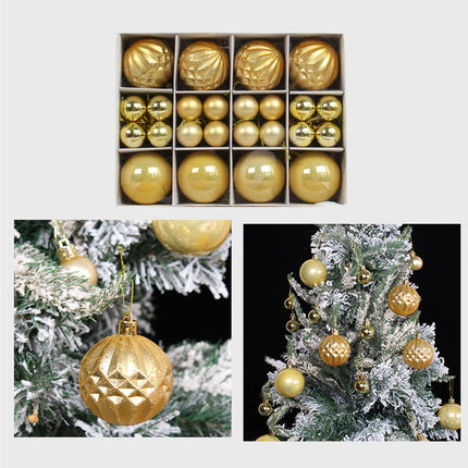 Xmas Balls Round Shape-Golden.