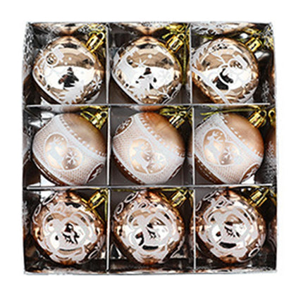 Shiny Xmas Tree Balls-Champaign Gold.