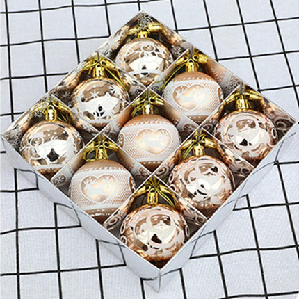 Shiny Xmas Tree Balls-Champaign Gold.