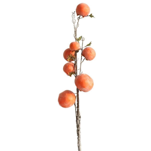Artificial Flower 7/6 Heads Persimmon Branch Home Wedding Party Festival Decor.
