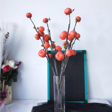 Artificial Flower 7/6 Heads Persimmon Branch Home Wedding Party Festival Decor.