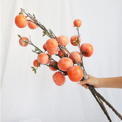 Artificial Flower 7/6 Heads Persimmon Branch Home Wedding Party Festival Decor.