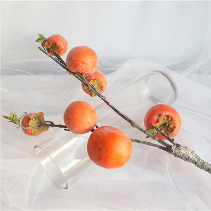 Artificial Flower 7/6 Heads Persimmon Branch Home Wedding Party Festival Decor.