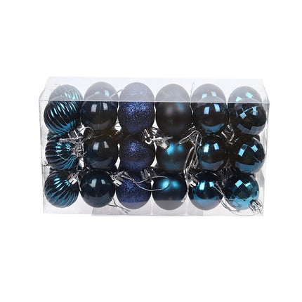 Anti-deform Xmas Tree Balls-Navy Blue.