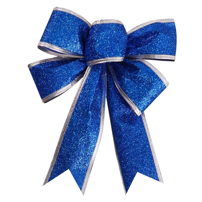 Fabric Xmas Bowknot-Blue.