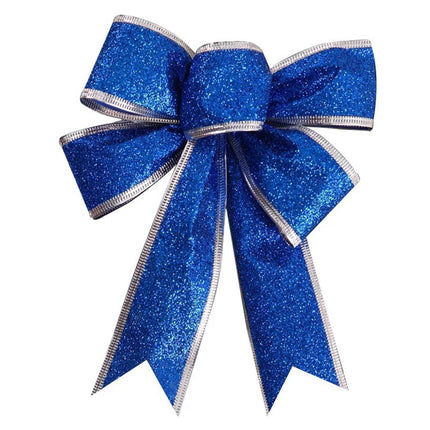 Fabric Xmas Bowknot-Blue.