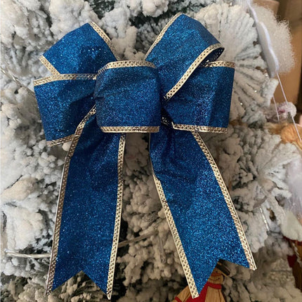 Fabric Xmas Bowknot-Blue.
