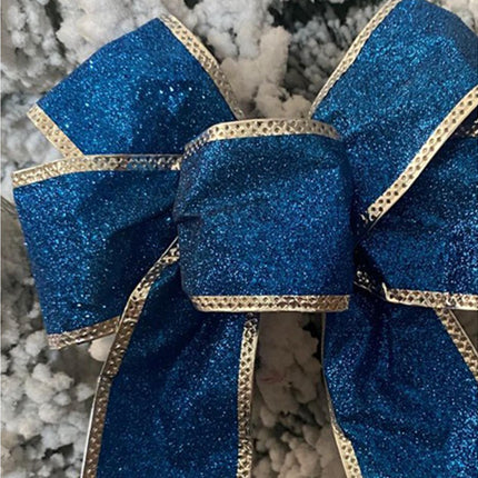 Fabric Xmas Bowknot-Blue.