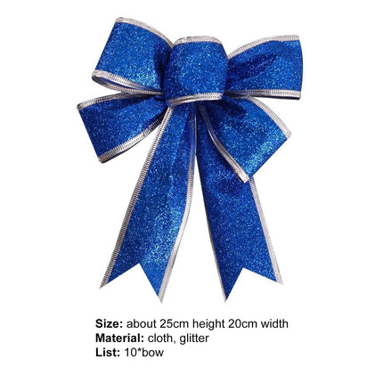 Fabric Xmas Bowknot-Blue.