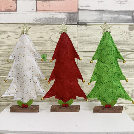 Luminous Mini Christmas Tree Desktop Display Mold Night Light Party Decor Gift-Green.