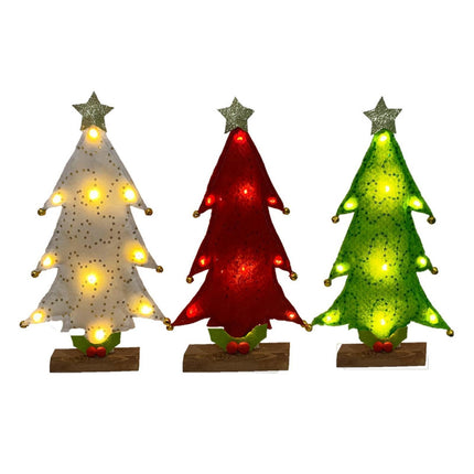Luminous Mini Christmas Tree Desktop Display Mold Night Light Party Decor Gift-Green.