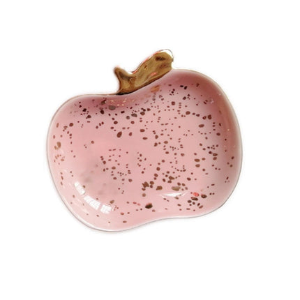 Jewelry Dish Cute Multi-purpose Ceramic Earrings Decorative Display Bowl for Indoor-Pink.