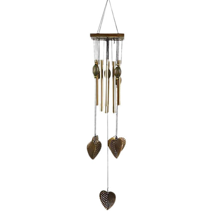 Anti-corrosion Wind Chime with Heart Pendant Metal Patio Porch Windchimes Bell for Home.