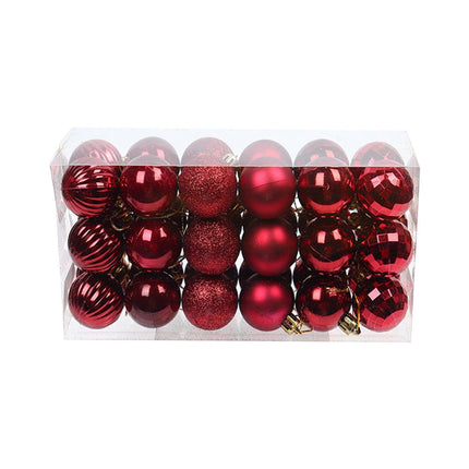 Shatterproof Xmas Ball-Wine Red.