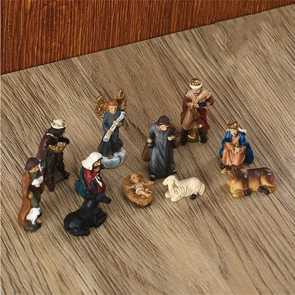 Jesus Figurine Set-Multicolor.