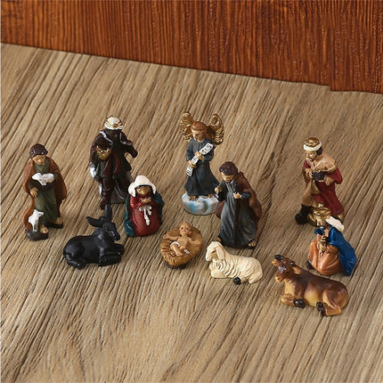 Jesus Figurine Set-Multicolor.