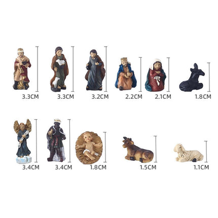 Jesus Figurine Set-Multicolor.