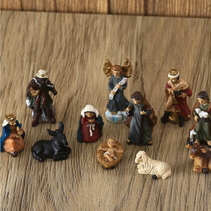 Jesus Figurine Set-Multicolor.