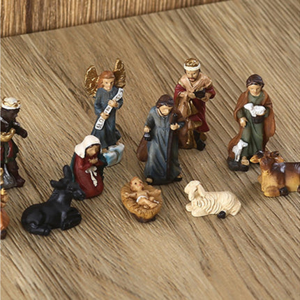 Jesus Figurine Set-Multicolor.