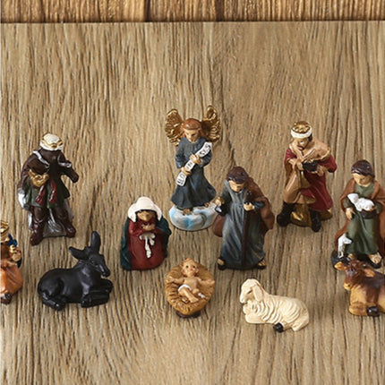 Jesus Figurine Set-Multicolor.