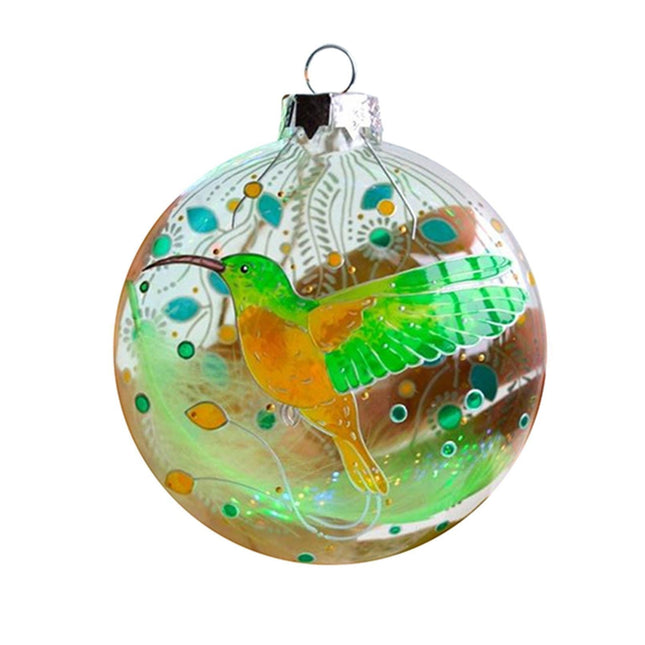 Acrylic Christmas Hummingbird-Green.