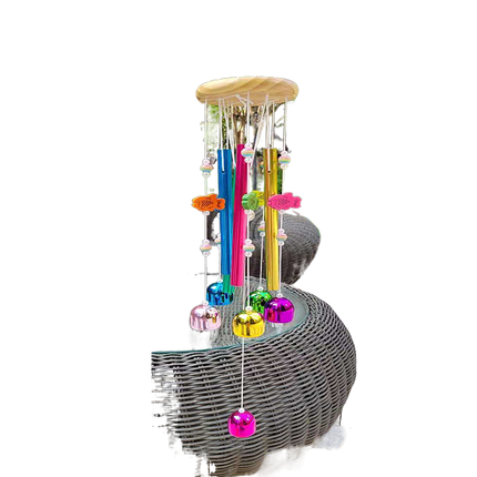 Colorful Fish Wind Chime-Multicolor.