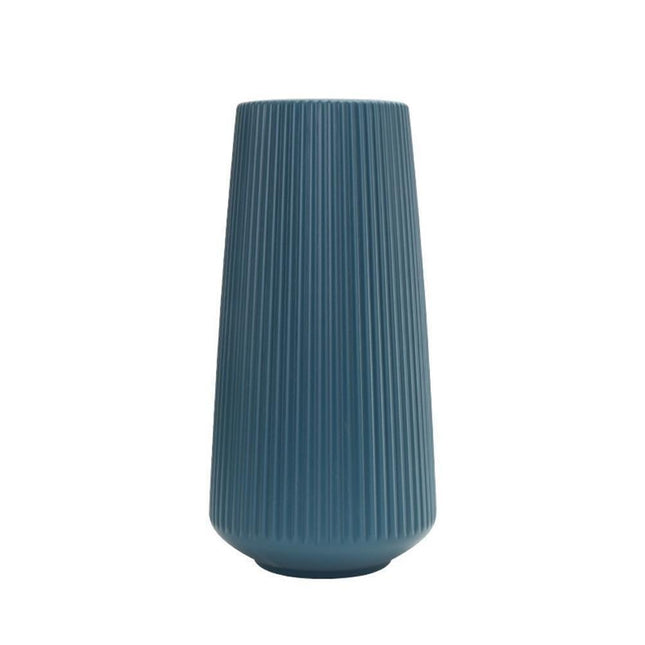 Plastic Nordic Style Vase Dried Flower Arrangement Pot Holder Home Office Decor-Blue.