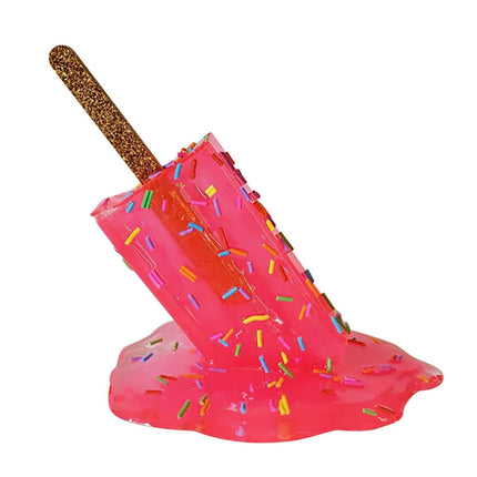 Resin Ornament Artificial Home Decoration DIY Melting Ice Cream Sculpture Art Craft for Table-Red.