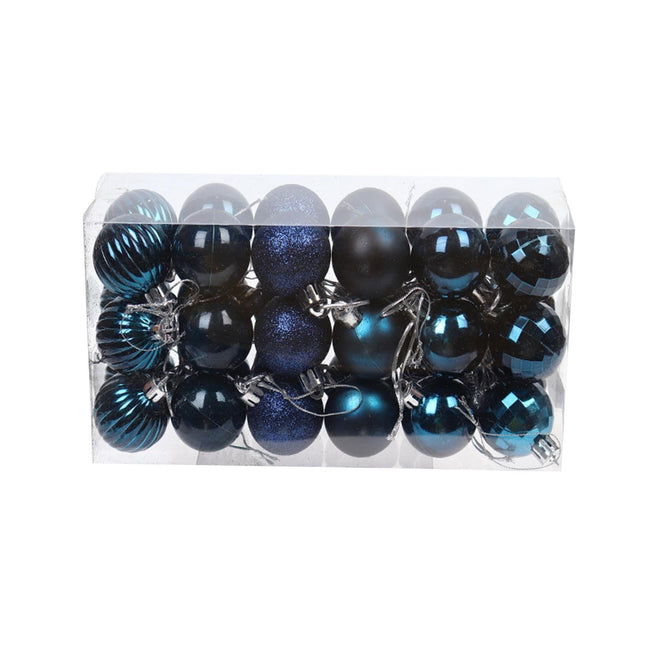 Shatterproof Xmas Balls-Navy Blue.