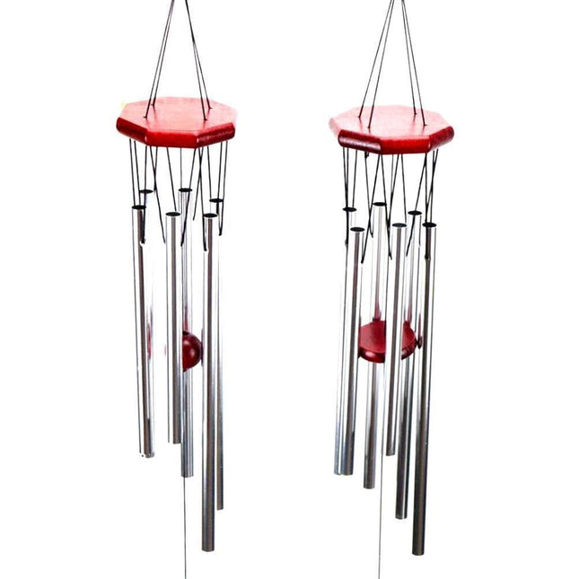Wood Metal Retro Wind Chime Outdoor Garden Porch Balcony Home Decor Ornament-Random Style.