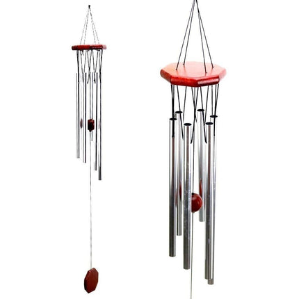 Wood Metal Retro Wind Chime Outdoor Garden Porch Balcony Home Decor Ornament-Random Style.