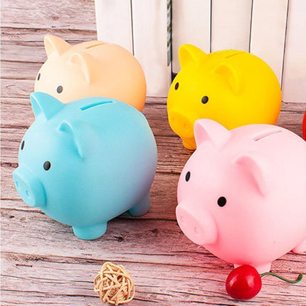 Christmas Cartoon Pig Shaped Money Saving Box Bank Coins Storage Case Home Decor-Yellow L.