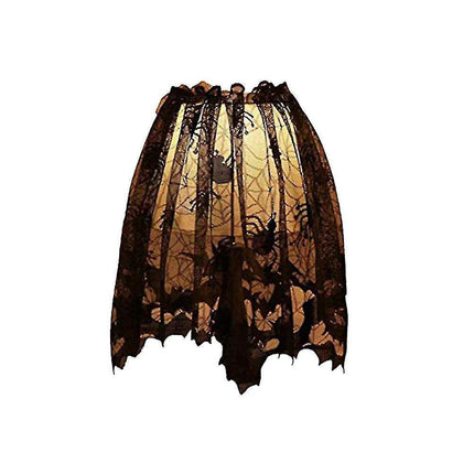 2pcs Halloween Decoration Spider Web Table Lampshade Door Curtain For Party Decor.