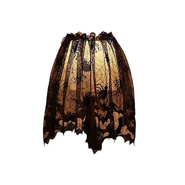 2pcs Halloween Decoration Spider Web Table Lampshade Door Curtain For Party Decor.