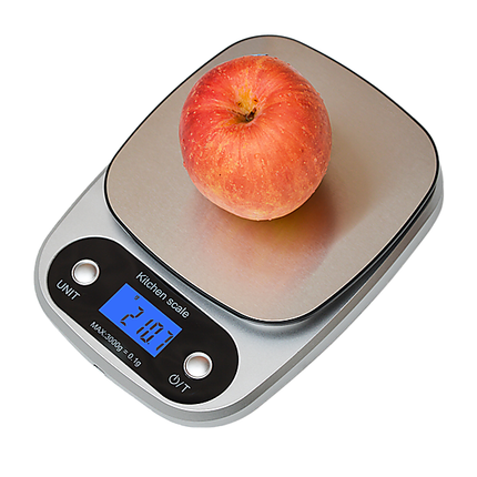 0.1g High Precision Kitchen Scale Rechargable Food Scale Digital 3KG One Size.