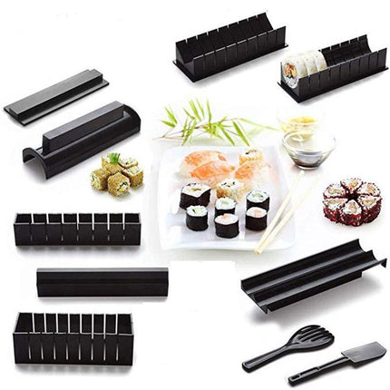 10Pcs DIY Sushi Making Kit Roll Sushi Maker Rice Roll Mold Kitchen Sushi Tools.