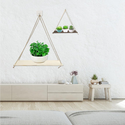 Home Plant Bonsai Photos Frame Wood Window Wall Hanging Shelves Storage Rack- S.