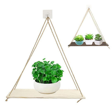Home Plant Bonsai Photos Frame Wood Window Wall Hanging Shelves Storage Rack- S.