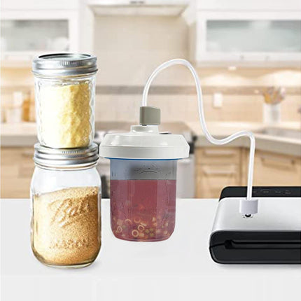 Food Storage Jar Sealing Machine - Manual Air Pump - White.