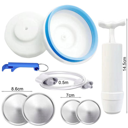 Food Storage Jar Sealing Machine - Manual Air Pump - White.